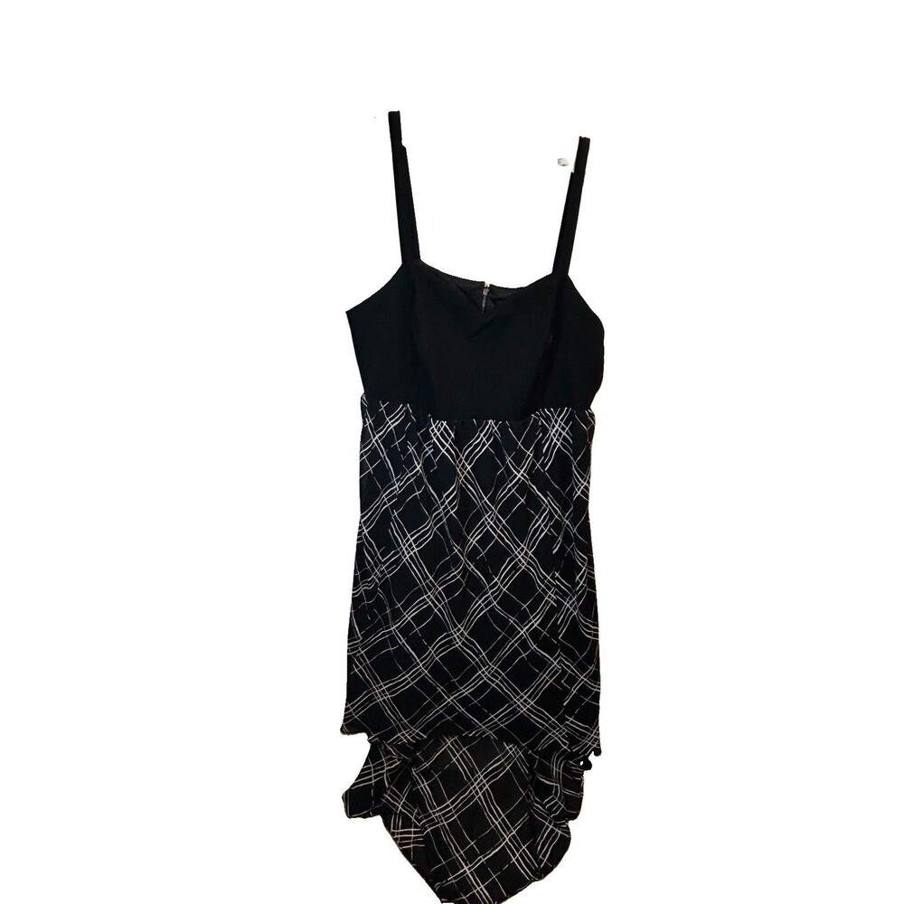 Torrid Size 14 Black Plaid High Low Midi Dress Sleeveless Back Zip Women - Picture 11 of 15